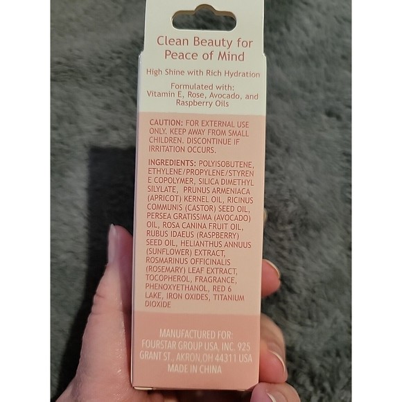 B*Pure Clean Beauty Lip Jelly - Rose -With Vitamin E Rose Avocado Raspberry Oils - Picture 3 of 7